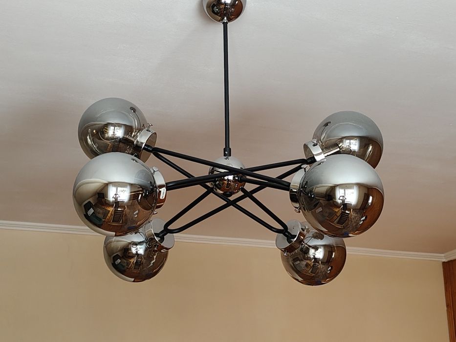 Lampa wisząca Sagito srebrne kule  6 x E14Alfa Leroy Merlin