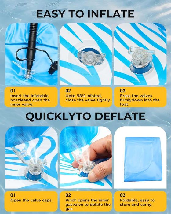 Dmuchana leżanka basenowa z zagłówkiem i uchwytami na napoje materac