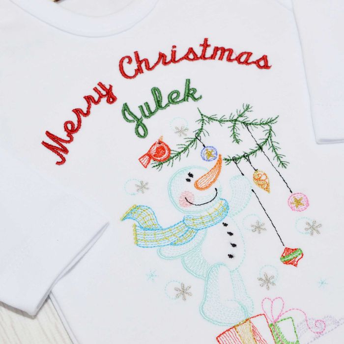 Body święta z imieniem dziecka, haft