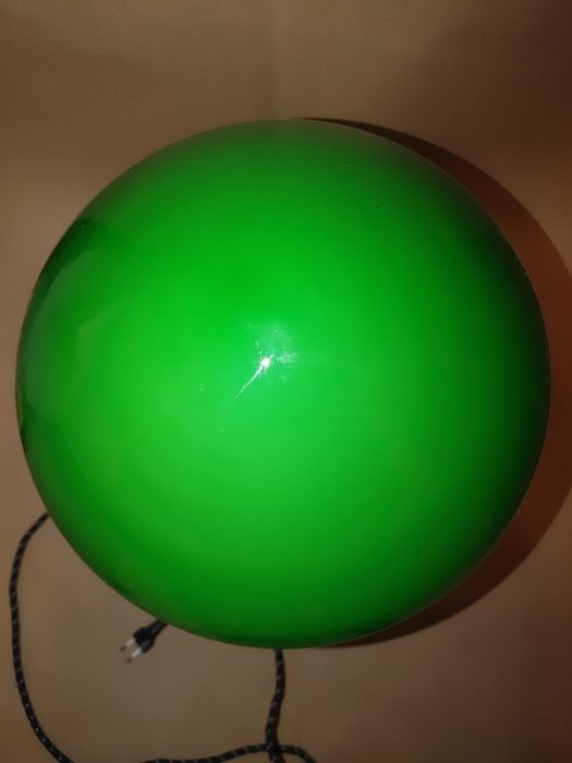 Настольная лампа мраморная с зелёным абажюром Сталинский ампир СССР