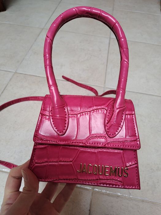 Torebka Jacquemus różowa skóra węża