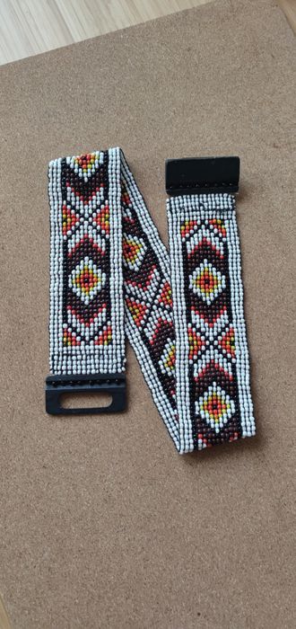 Kolorowy pasek z koralików elastyczny etno boho hippie