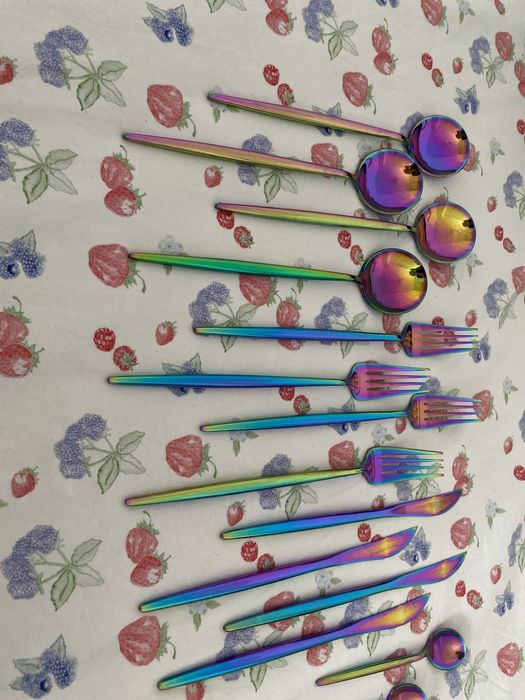 Iridescent Cutlery Set (Pink, Green, Yellow)443435147110666244