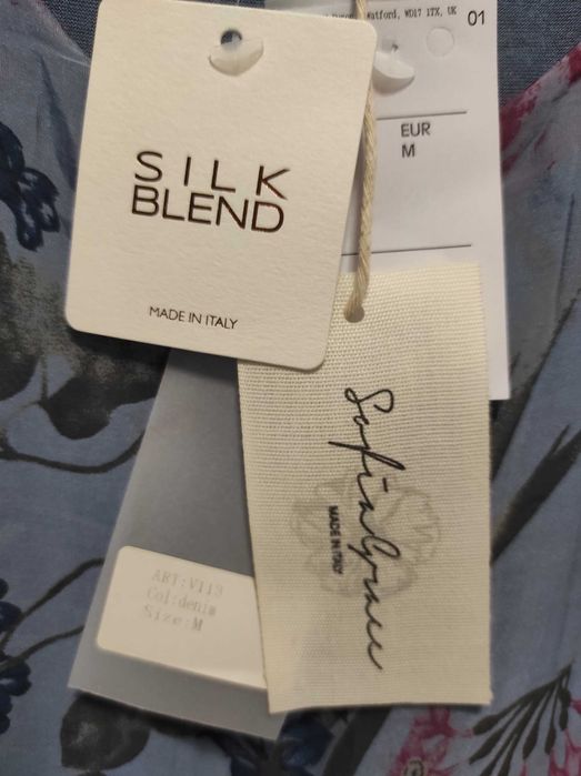 Bluzka damska, jedwab, Nowa, rozmiar 40/42, produkt Italy