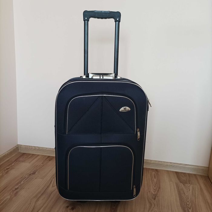 Duża walizka podróżna na kółkach + kuferek Globtroter
