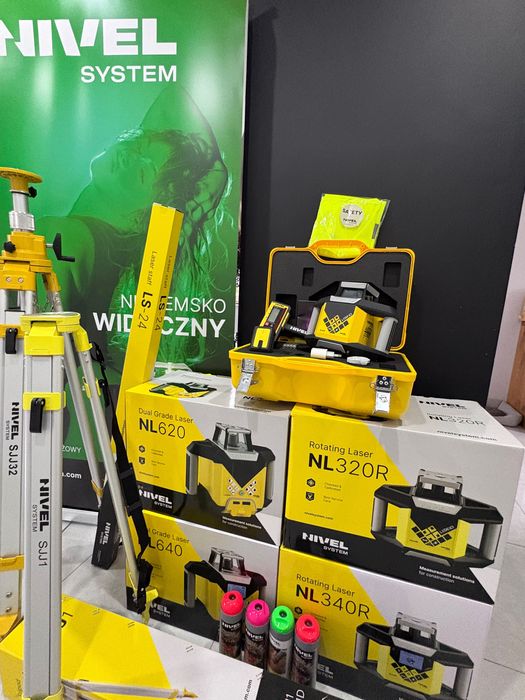 Nivel System Niwelator laserowy NL320 R lata statyw RD300 Nowy faktura