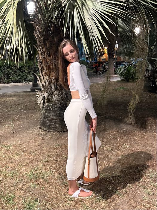 Спідниця міді молочна, ХS