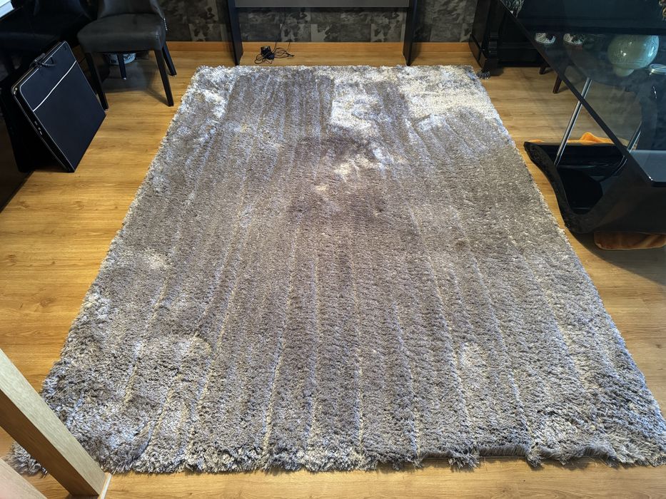 Tapete grande 200x290 cm – Cinza/Prata (Muito macio)