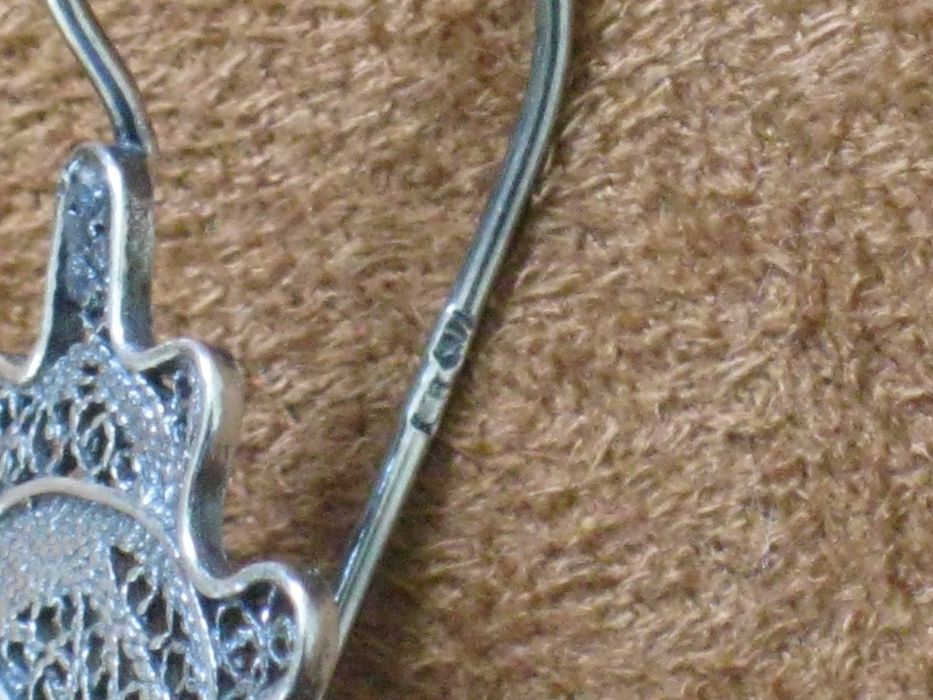 Brincos Artesanal Filigrana em Prata Maciça de Lei 835`/.. C/Contraste