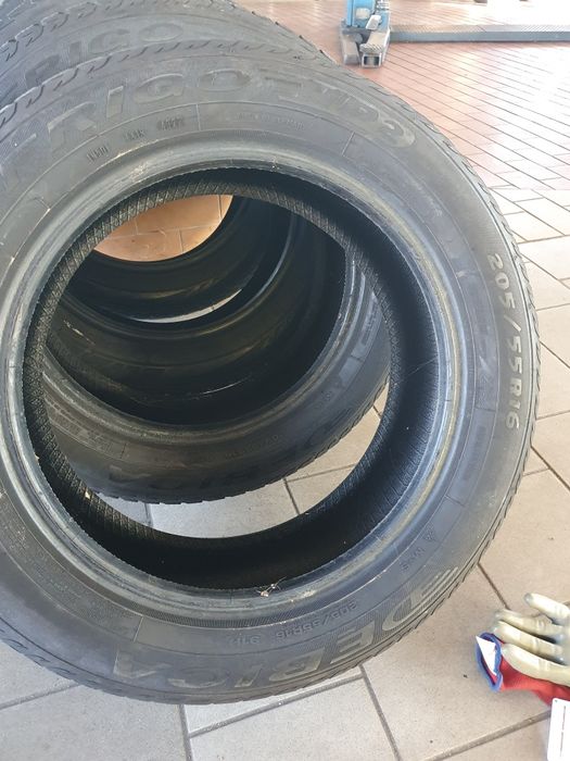 Opony zimowe - komplet,  Bridgestone + Dębica 205/55R16