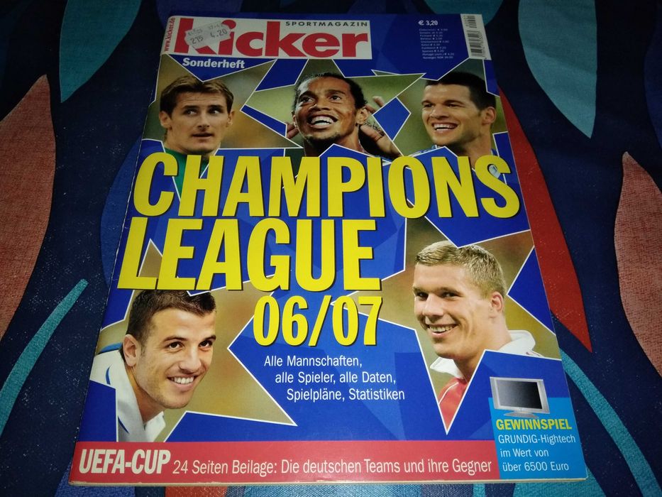 Revista Kicker (Sportmagazin) Champions League 2006/07 UEFA Cup Guide