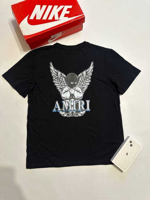 Футболка чорна/чоловіча/Амірі/AMIRI/футболка amiri/амірі/дешево /Ангел