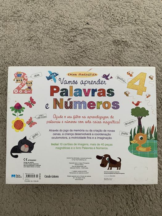 Jogo didáctico aprender palavras e números