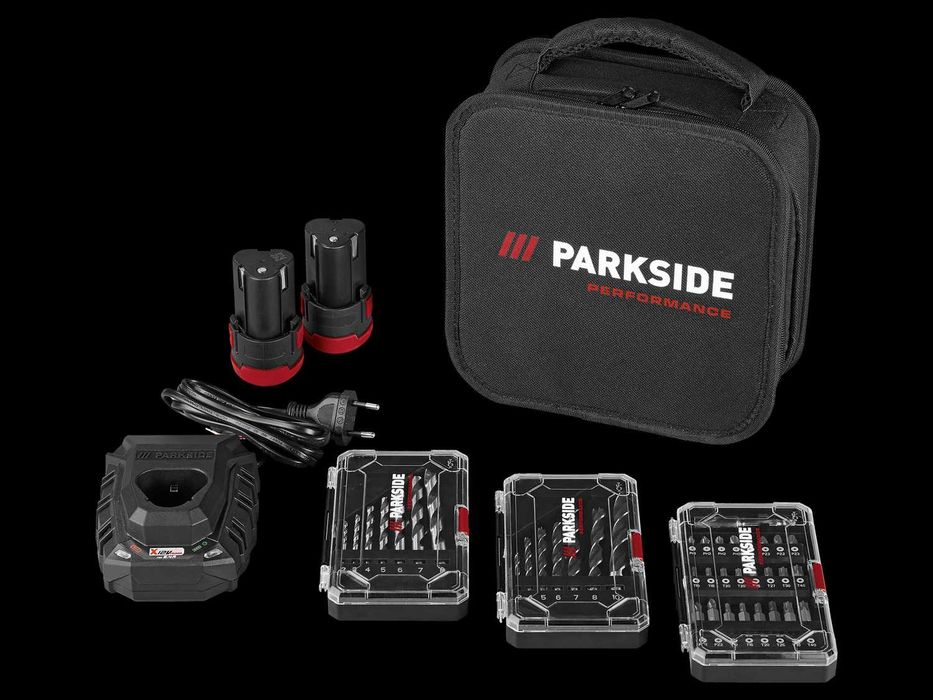 Wiertarko-wkrętarka Parkside Performance 2x Aku 12V zestaw PARAGON