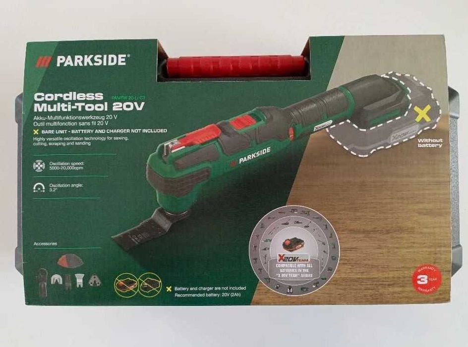 Parkside Akumulatorowe narzędzie wielofunkcyjne, 20 V, PAMFW 20 -Li C3