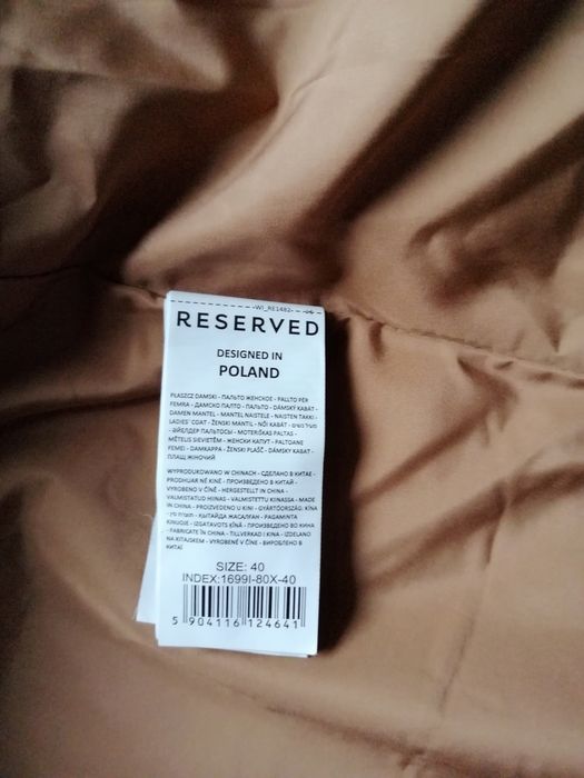 Płaszcz Reserved rozm. 40