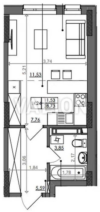 Без %, продаж 1к квартири, жк Світлопарк (Svitlo Park), метро Видубичі