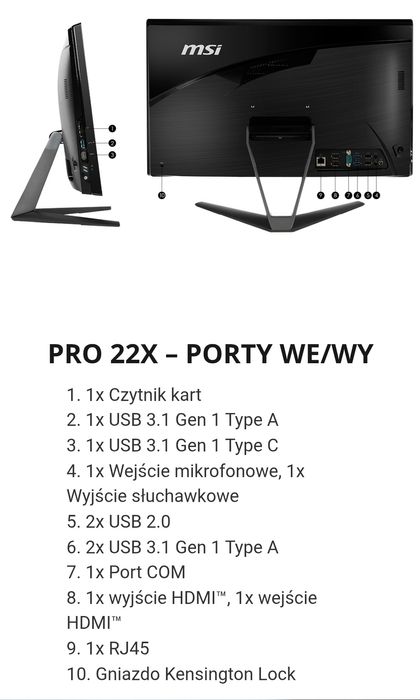 Komputer all in one MSI Pro22x