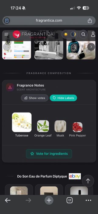 Diptyque Do Son Eau de Parfum (uszkodzony flakon)