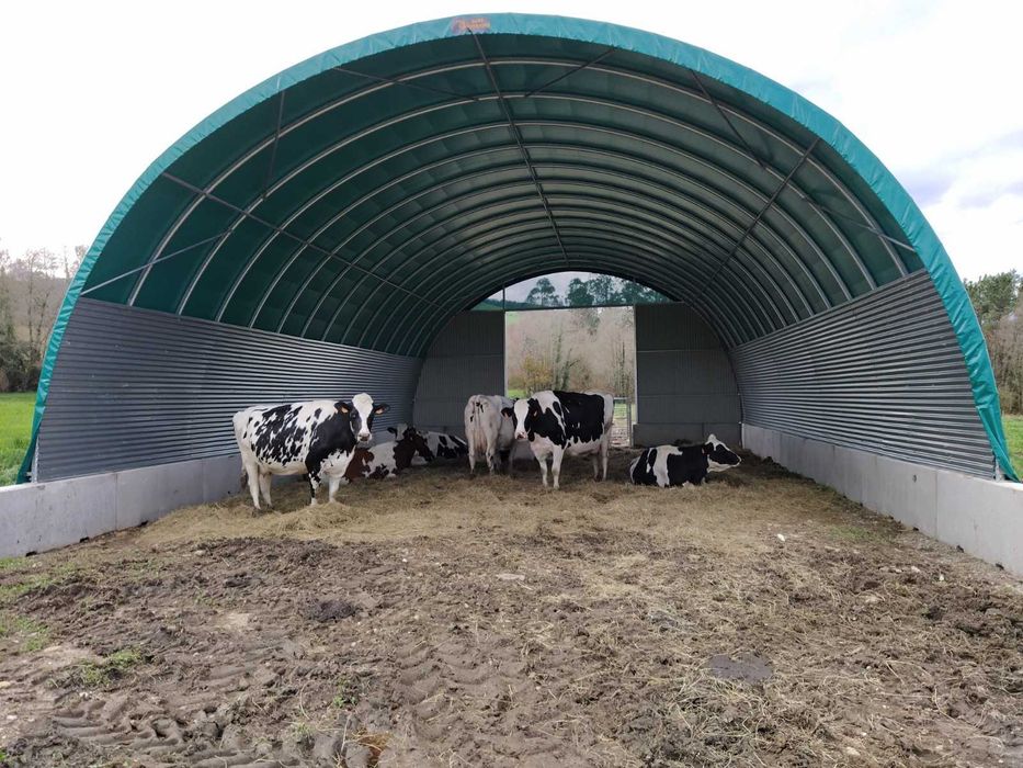 Hala Magazynowa, Hala Namiotowa , Namiot łukowy na zwierzęta 8x32 m
