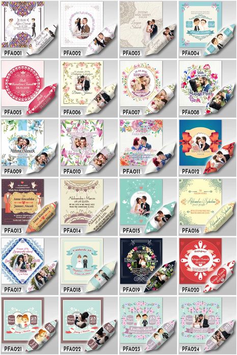 KRÓWKI personalizowane w woreczku ŚLUB rocznica wesele 50 zestawów