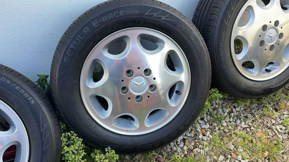 Jantes Mercedes W124 Raras Polidas  c/ pneus novos