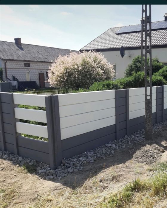 Ogrodzenia betonowe, garaże