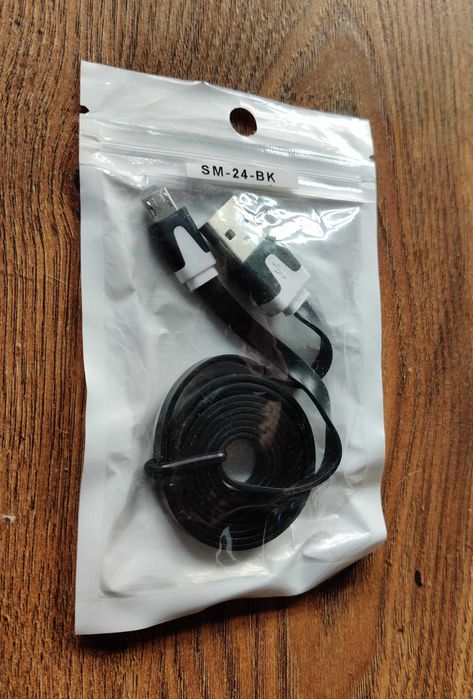 Oryginalny Kabel HQ USB - microUSB A-HQ-CBL-MIC-BKW Black/White