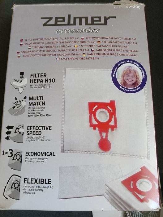 Worki do odkurzacza Zelmer z filtrem