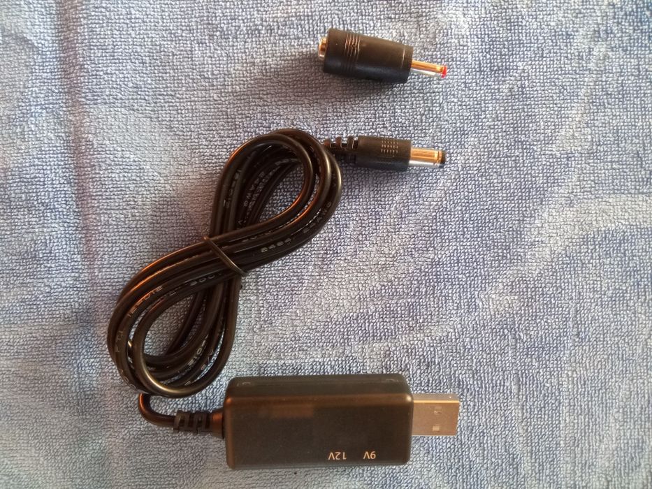 Шнур для роутера, перетворювач DC 5V=>9V, DC 5V=>12V