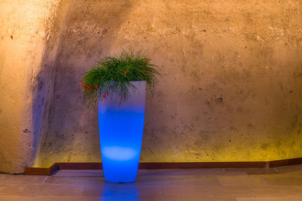 Vasos led decoração