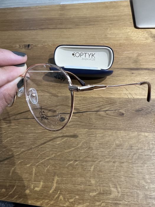 Oprawki okulary różowe złoto