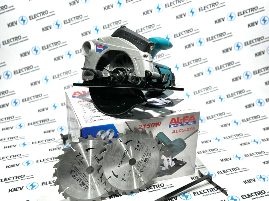 Пила дисковая циркулярная AL-FA ALCS-215 (2 диска;2150w;Лазер)
