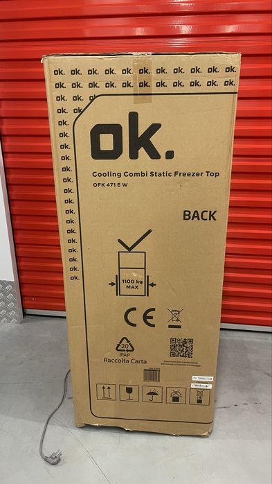 Lodówka z zamrażarką, jak nowa  OK OFK 471 EW