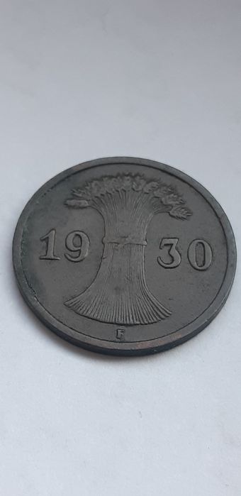 Niemcy Republika Weimarska - 1 fenig, pfennig 1930 - F