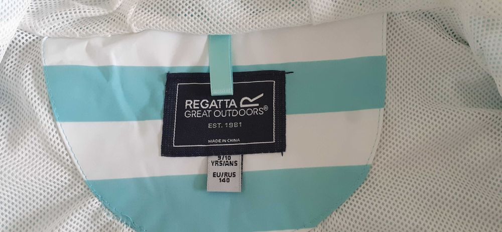 Mietowo-biały Płaszczyk przeciwdeszczowy Reagatta