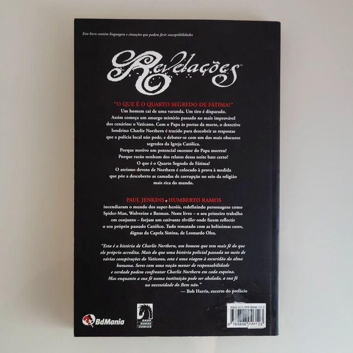 Livro de Banda Desenhada Revelações de Paul Jenkins e Humberto Ramos