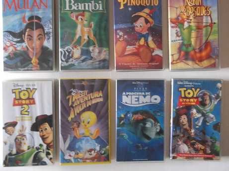 56 Filmes VHS originais de desenhos animados Disney