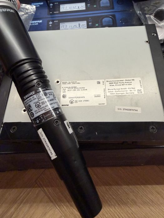 Shure GLX-D mikrofony bezprzedowodowe mikrofon  – SM58 / Beta 58A rack