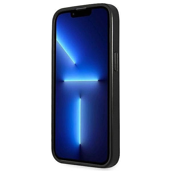 Etui Guess Saffiano Triangle Logo na iPhone 13 Pro / 13/6,1" - srebrne