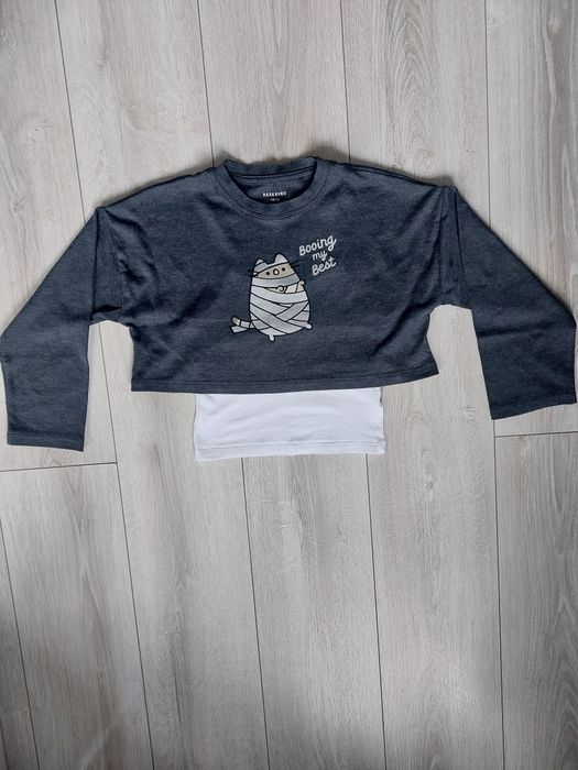 Komplet jeasny i koszulka pusheen 140- reserved