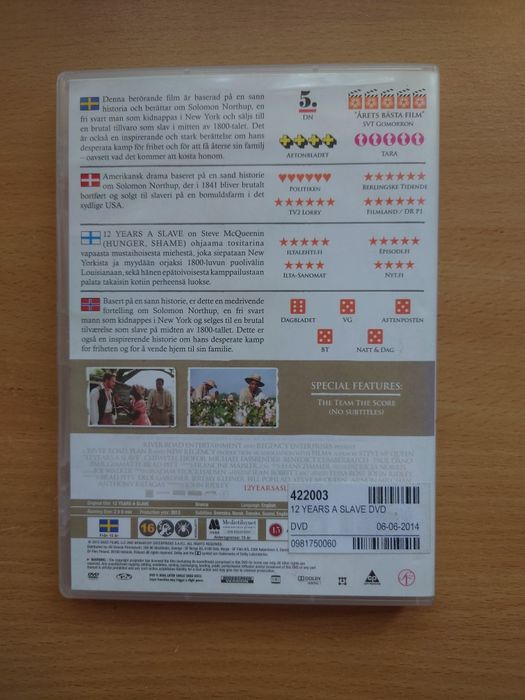 12 years a slave DVD