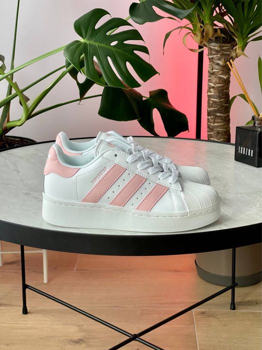 Adidas Superstar XLG Pink White, Адідас Суперстар біло рожеві