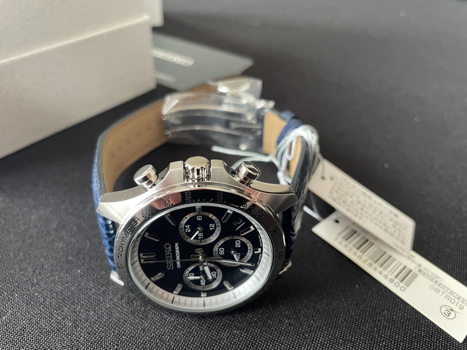 Seiko SBTR019 Chronograph Blue – NOWY