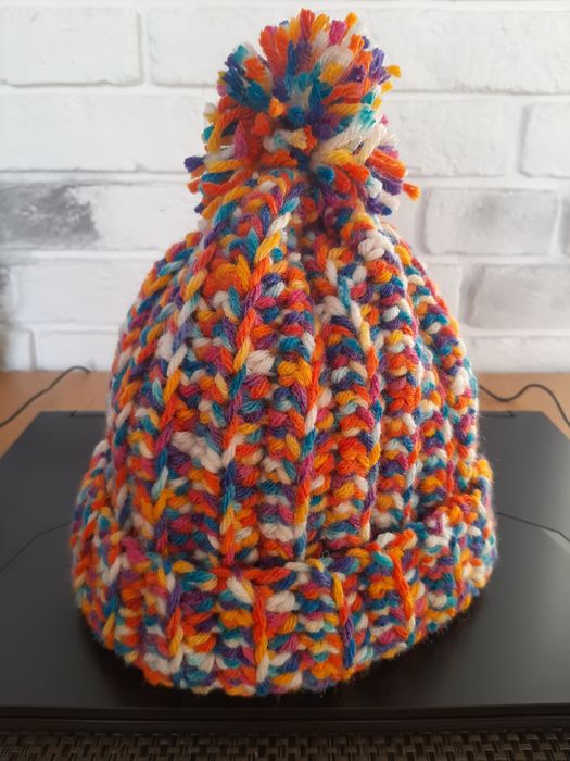 Czapka, ciepła wełna + bawełna