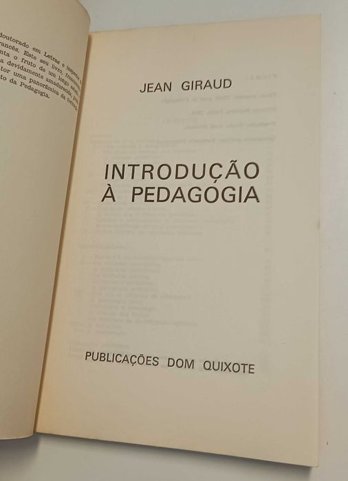 Introdução à Pedagogia, de Jean Giraud