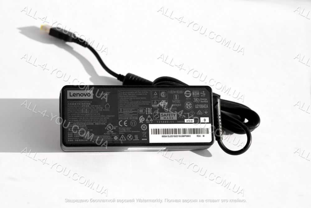 Блок живлення Lenovo  65w, 90w  20V  square (квадрат)   (USB + pin)
