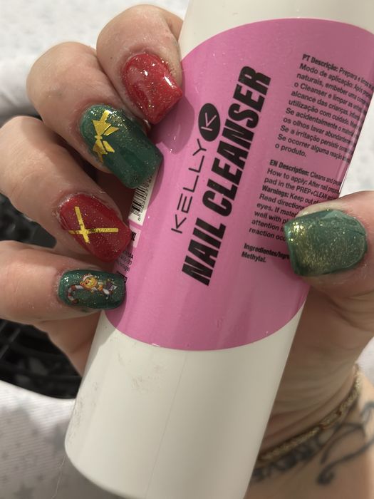 Unhas normais e gel