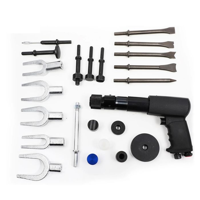 Зубило пневматичне зі швидкоз'ємним тримачем 24од пневмозубило набор