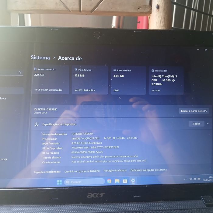 Portátil Acer como novo